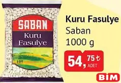 SABAN KURU FASULYE 1000 G